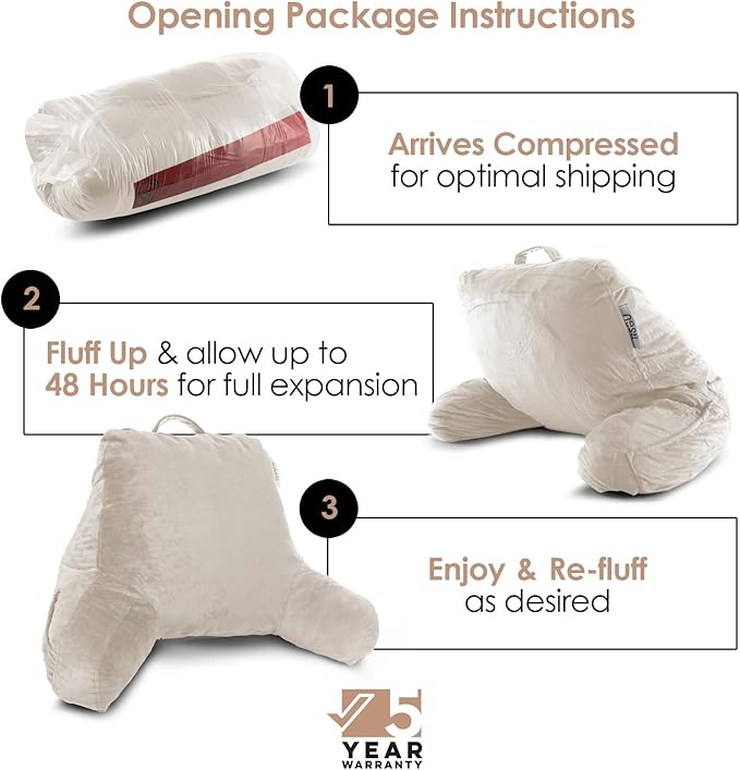 Nestl Reading Pillow with Shredded Memory Foam, Designed - Image 2