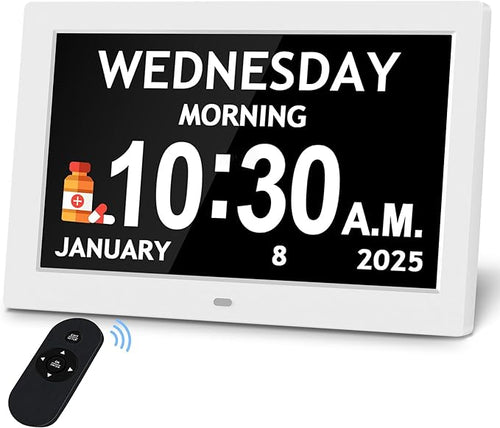 10.1'' Digital Clock, 1280*800p HD Extra Large Display, Dementia Clock by Pastigio