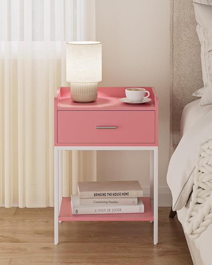 Masupu Nightstand, Bedside Table 3-Tier Modern Night Stand - Image 3