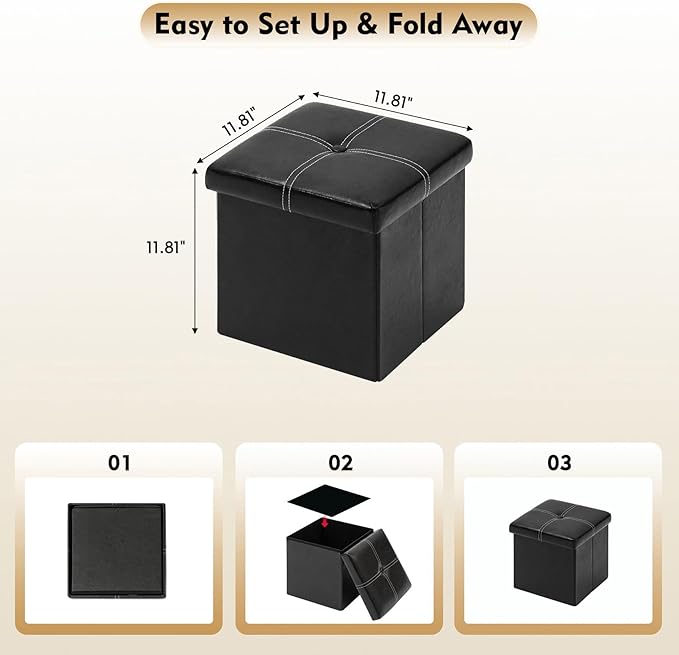 B FSOBEIIALEO Storage Ottoman - Image 3