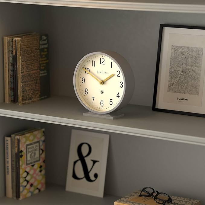 NEWGATE® Q Mantel Clock | Modern Classic Round Mantel Clock | Clockwork Gray | - Image 7