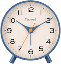 4.5" Antique Retro Analog Alarm Clock, Small Silent Bedside Desk Clock by Tinload