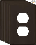 ENERLITES SI8821-BR Duplex Outlet Receptacle Cover, Screwless Wall Plate by Enerlites