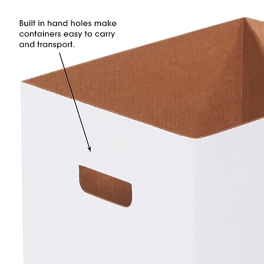 Box USA 50 Gallon 18" L x 18" W x 36" H 10-Pack Cardboard Trash Cans and - Image 4
