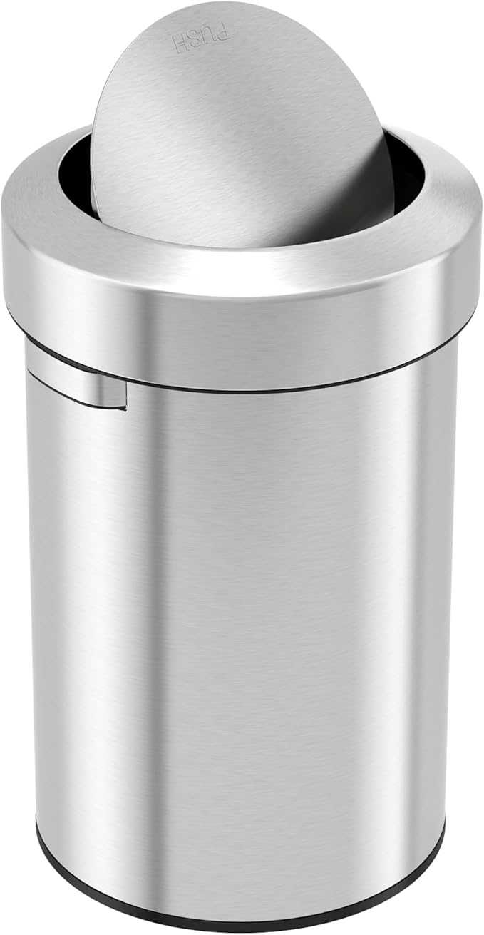 iTouchless Titan 17 Gallon Swing Open Trash Can, Stainless Steel Self-Balance - Image 3