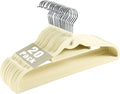 Velvet Clothing Hangers Slim Stackable Non-Slip Beige Suit Hanger Space Saving by JohneyRulu