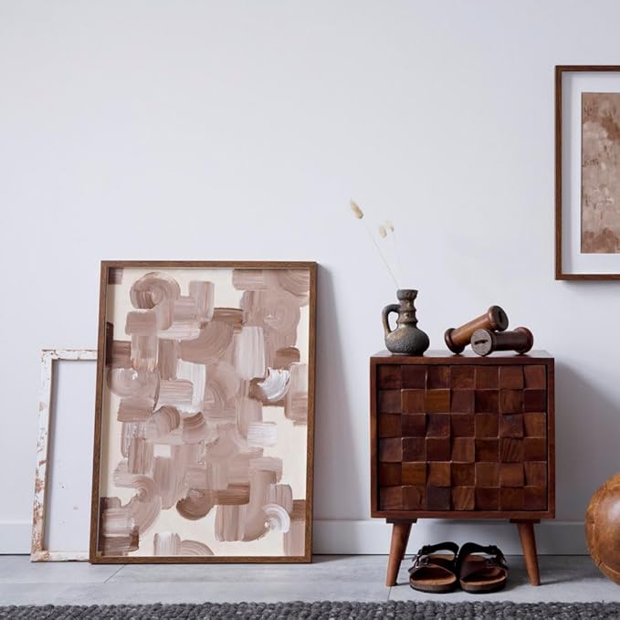 TKYGU 13x17 Picture frame Set of 3, wooden frame walnut - Image 6