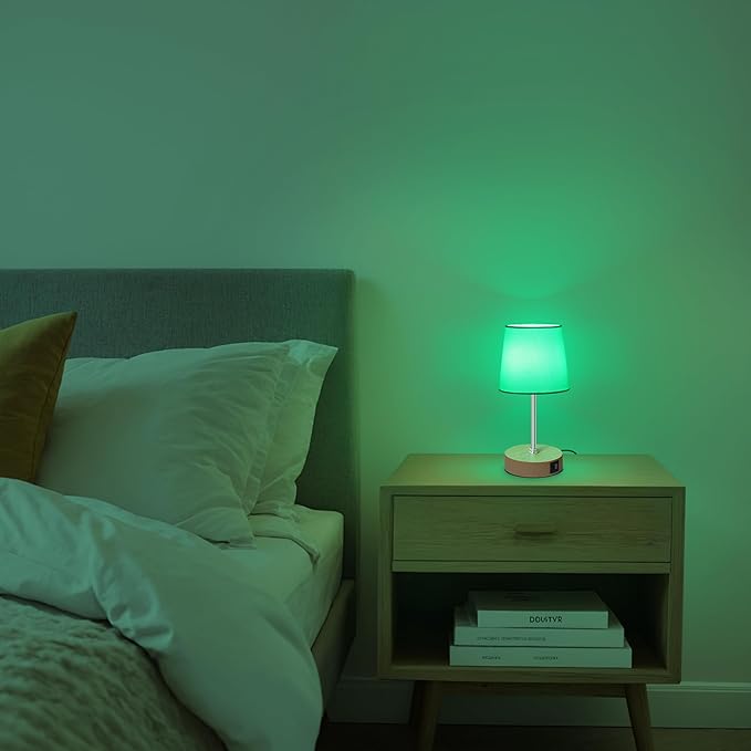 Ascher Small Bedside Table lamp Set of 2, RGB Color Changing Lamps, 3 Color - Image 9