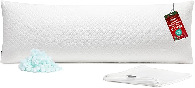 Extra Long Body Pillow Cubies Memory Foam 150x50cm – Anime Body Pillow Insert by RainmrBedding