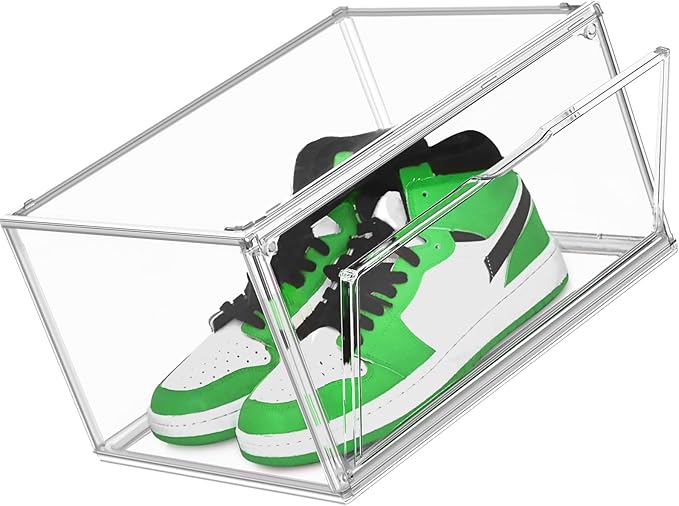 Acrylic Shoe Box, Sneaker Display Case Transparent Box Shoe Storage Bins Clear by DAYOOH