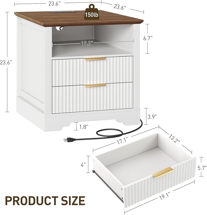 Farmhouse Fluted End Table - Image 2