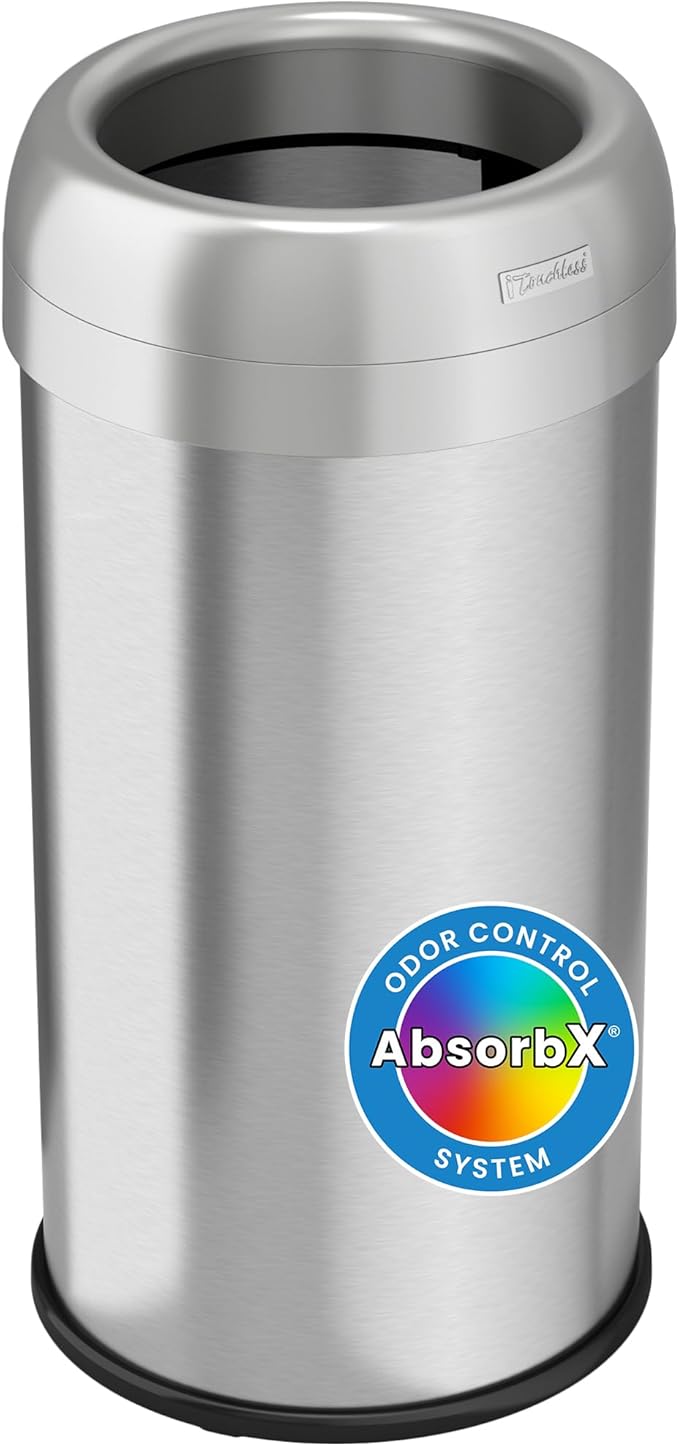 iTouchless 16 Gallon / 61 Liter Dual-Deodorizer Trash Can and Recycle Bin by iTouchless