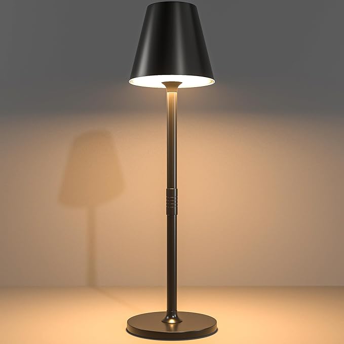 Modern LED Cordless Table Lamp, 4000mAh Rechargeable Battery, 3 Level by Timjorman
