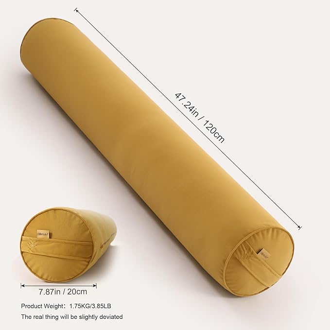 Bolster Pillow for Bed – Long Round Body Pillow for Adults, Cuddle Pillow for - Image 2