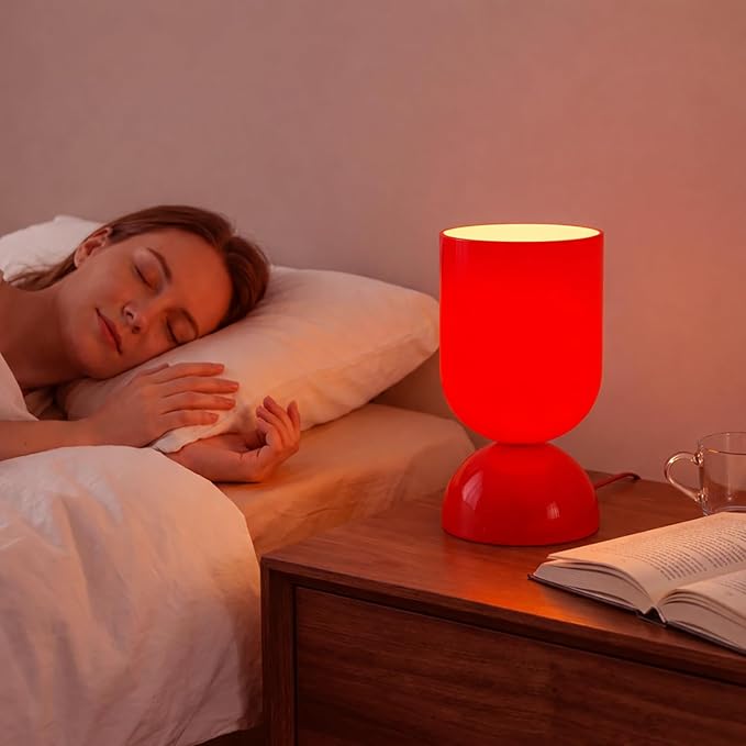 8.9'' Modern Glass Table Lamp, Dimmable Bedside & Desk Lamp - Image 5