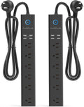 2 Pack Power Strip Surge Protector by AUOPLUSOFFICIAL