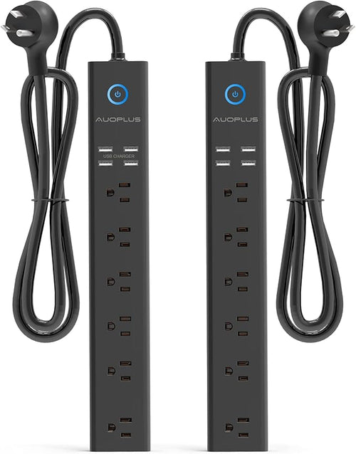 2 Pack Power Strip Surge Protector by AUOPLUSOFFICIAL