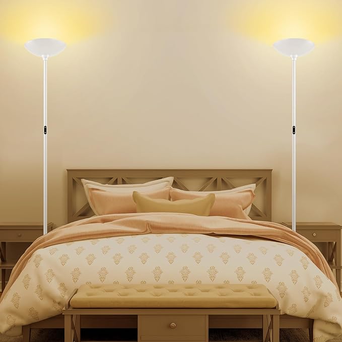 Stepless Dimmable Floor Lamp, 30W 3000LM Super Bright LED Torchiere Floor Lamps - Image 8