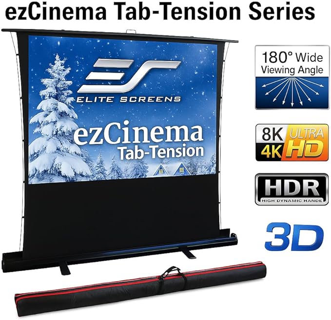 Elite Screens ezCinema Tab-Tension, 90-Inch Portable Floor Rising Projector - Image 2