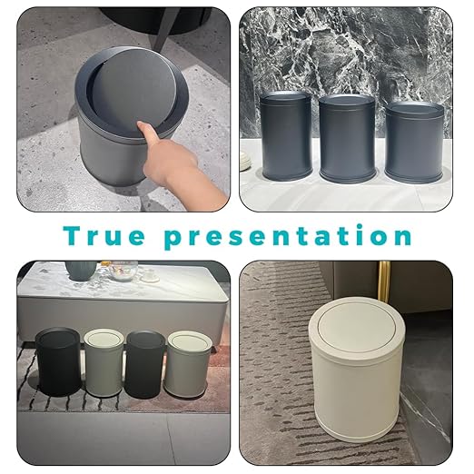 3.1Gallon/12L Modern Metal Bathroom Trash Can - Image 6