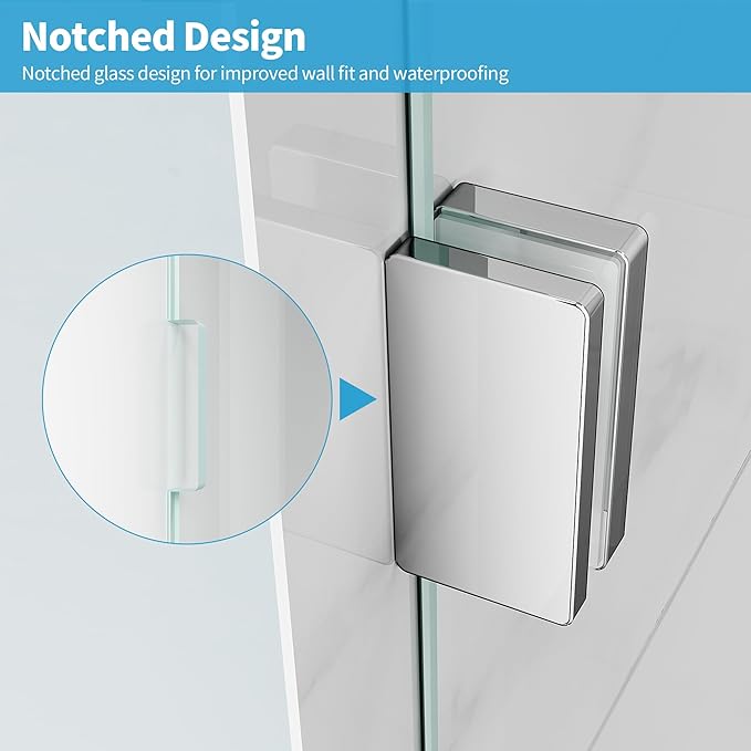 Shower Glass Panel, 28.5" W x 78.75" H Fixed Shower Screen Panel - Image 4