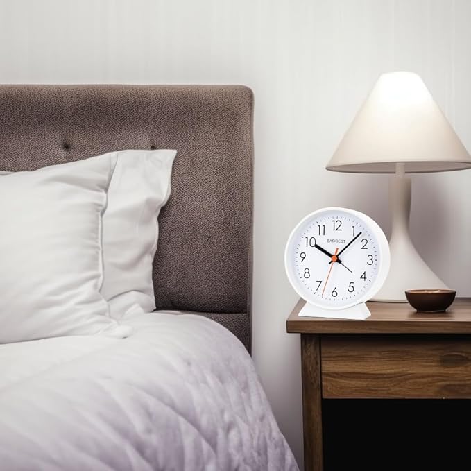 No Ticking Silent Alarm Clock, Ascending Sound, 1 AA Battery Operated, Snooze - Image 6