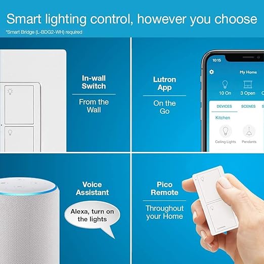 Lutron Caseta Original Smart Light Switch, - Image 4