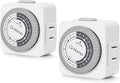 G-Homa Timers for Electrical Outlets, 24 Hour Indoor Plug-in Mechanical Timer by G-Homa