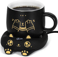 PUSEE Coffee Mug Warmer & Cute Cat Mug Set, Coffee Cup Warmer by PUSEE