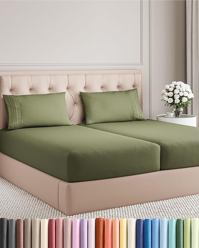 Split King Size 5 Piece Sheet Set by CGKUnlimited