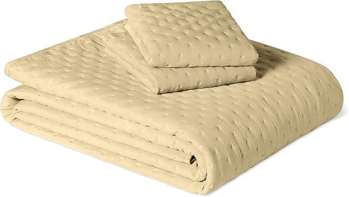 Amazon Basics Brushed Microfiber Quilt Set, Extra Soft by AmazonBasics