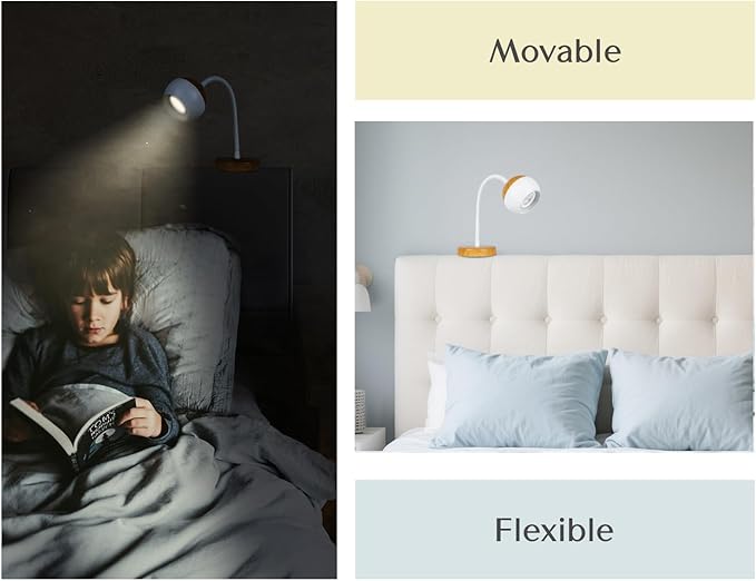 Solfres Patented Innovative Design Headboard Reading Light. No Drilling Book - Image 2