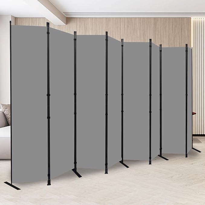 Room Divider and Folding Privacy Screens 8 Panel, 14.67 Ft Wide Partition Room by HOMSCREENER