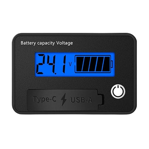 12V 24V Battery Capacity Indicators DC8-30V Leads Acid Lithium Voltages Tester by Unknown