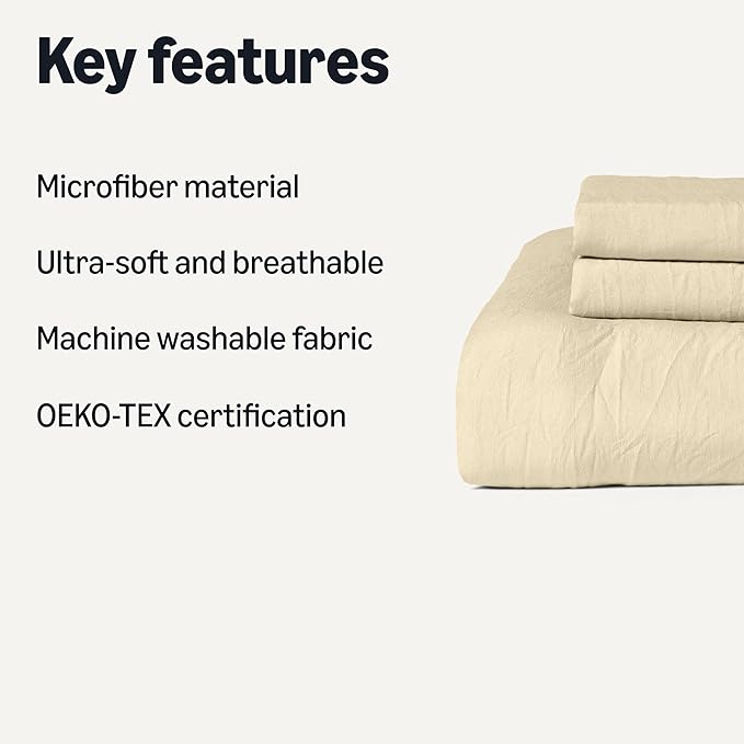 Amazon Basics Brushed Microfiber Comforter Set, Extra Soft - Image 2