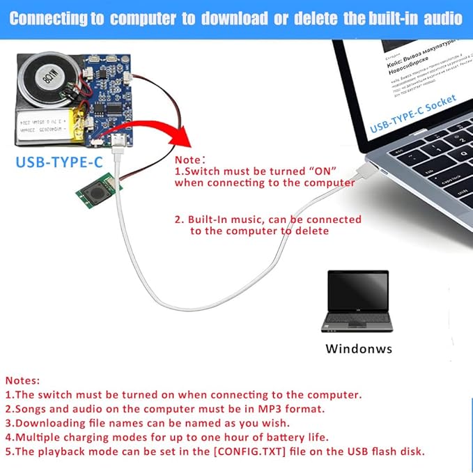 Voice Module, 16MB Push Button Activated Sound Module - Image 3