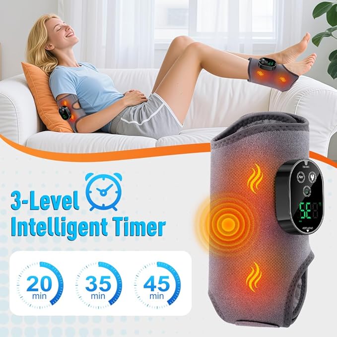 Foot and Ankle Massager for Pain Relief, Ankle Heating Pad Foot Renew Triple - Image 4