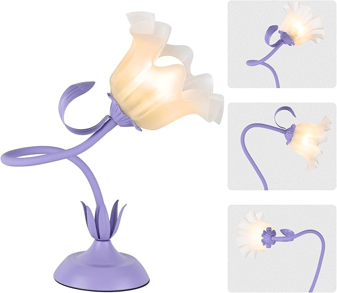Cute Flower Desk Lamp, 3 Color Temperature Table Lamp by Fuzzbopn