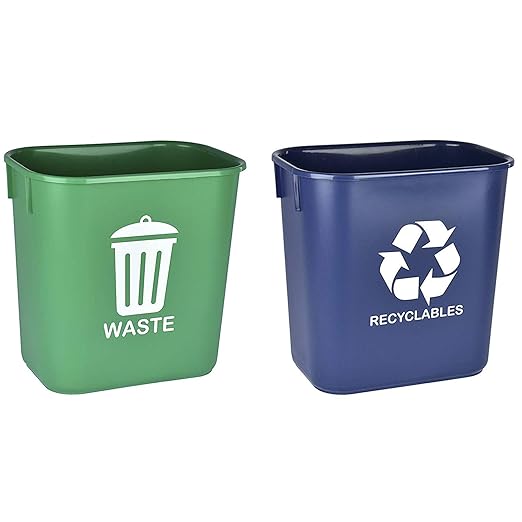 Acrimet Wastebasket Bin for Recycling and Waste, 3.25 Gallon/ 13 Quart/ 12 Liter by Organizingyourlife