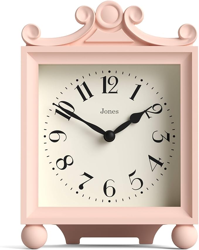 JONES CLOCKS® Parlour Mantel Clock | Classic Carriage Clock | Rose Pink | by JONESCLOCKS