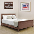 Solid Hardwood Deluxe Platform Bed Frame, Footboard & Slats, Quality Crafted in by LancasterCountyCrafted