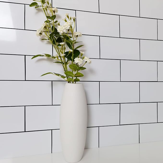 AULIGET Thick PVC Peel and Stick Backsplash, Polished White Subway Tile Peel - Image 3