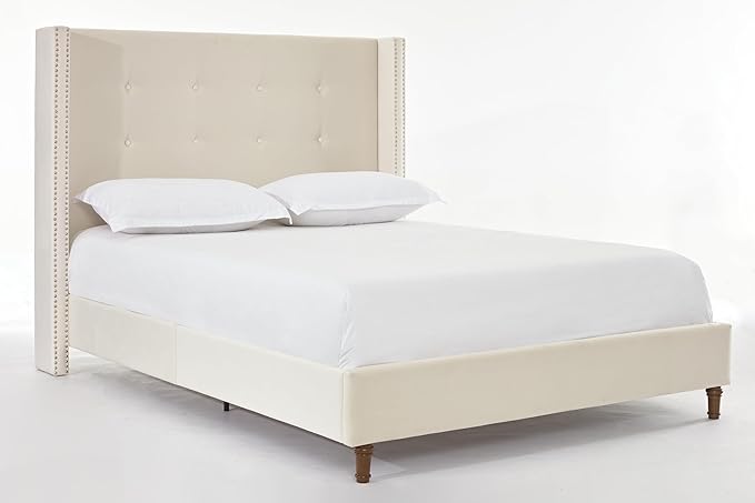 Queen Velvet Bed Frame, Upholstered Platform Bed - Image 3