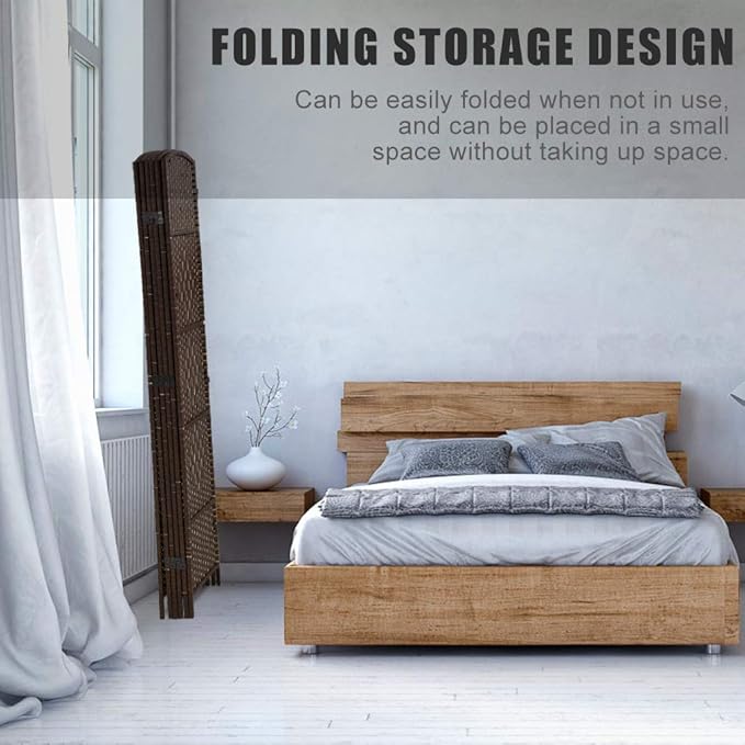 Room Divider 6 Panel Folding Privacy Divider 6 Ft Indoor Wall Divider Portable - Image 6