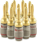 Nakamichi FanLock Excel Series 24k Gold Plated Banana Plugs 10 AWG by Nakamichi