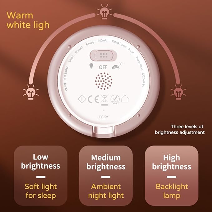 QANYI Coffee Cup Night Light, Gifts - Image 5