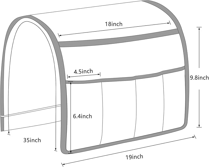 WETRBWEH Non-slip Couch Organizer Armchair Caddy, Oxford TV Remote Control - Image 7