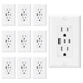 ELEGRP USB Outlets, 15 Amp Wall Outlet by ELEGRP%7CELEGROUP