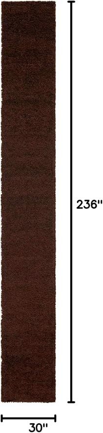 Unique Loom Solid Shag Collection Area Rug - Image 3