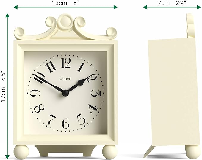 JONES CLOCKS® Parlour Mantel Clock | Classic Carriage Clock | Cream | Elegant - Image 4